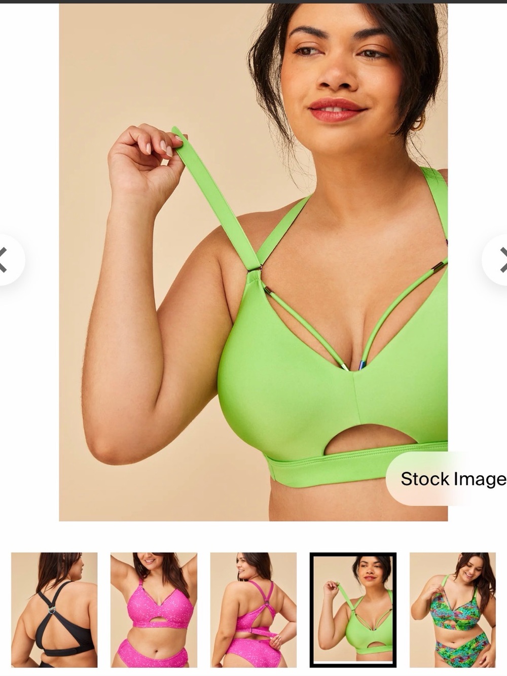 SHEFIT padded triangle swim top